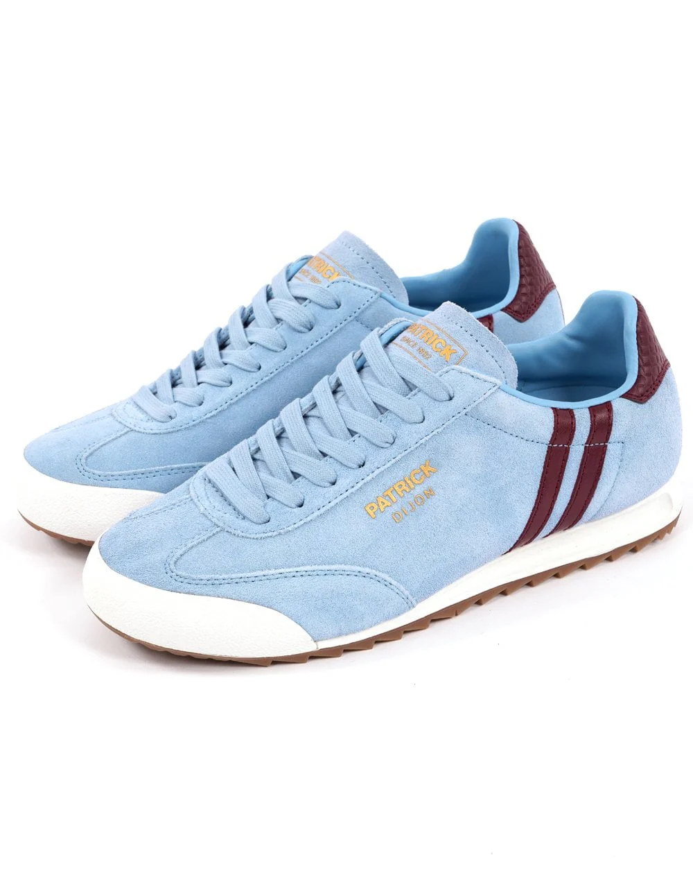 Patrick Dijon Trainers Sky Blue/Burgundy - Image 4