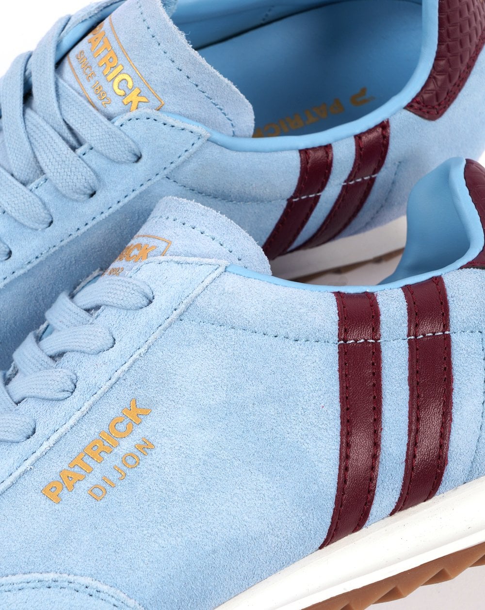 Patrick Dijon Trainers Sky Blue/Burgundy - Image 5