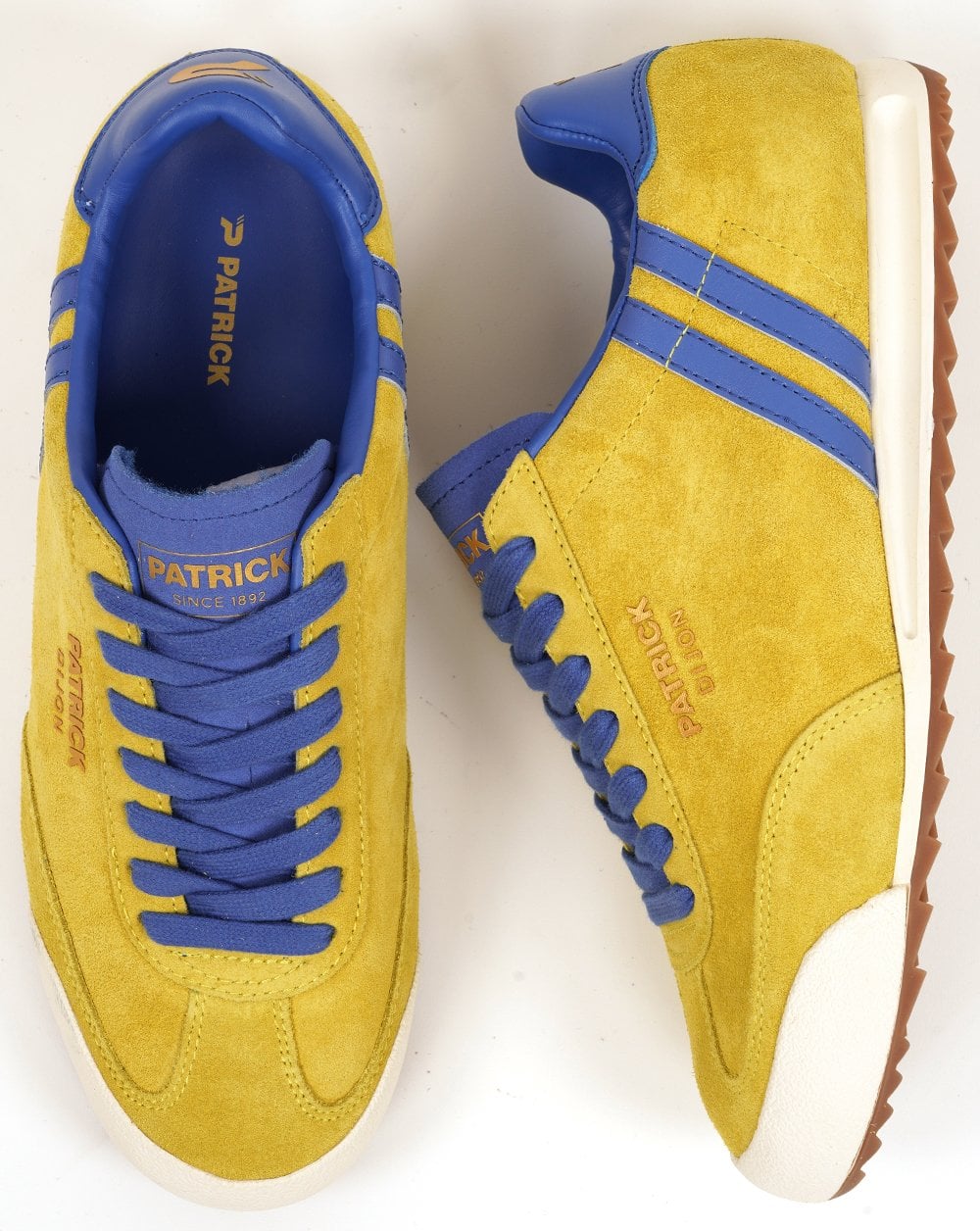 Patrick Dijon Trainers Yellow / Royal Blue - Image 4