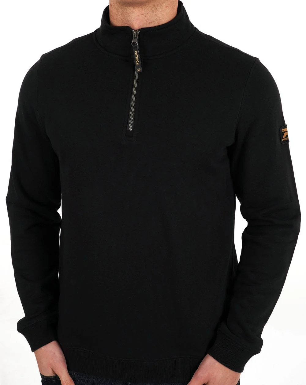 Patrick Harlem 1/4 Zip Sweat Black - Image 3