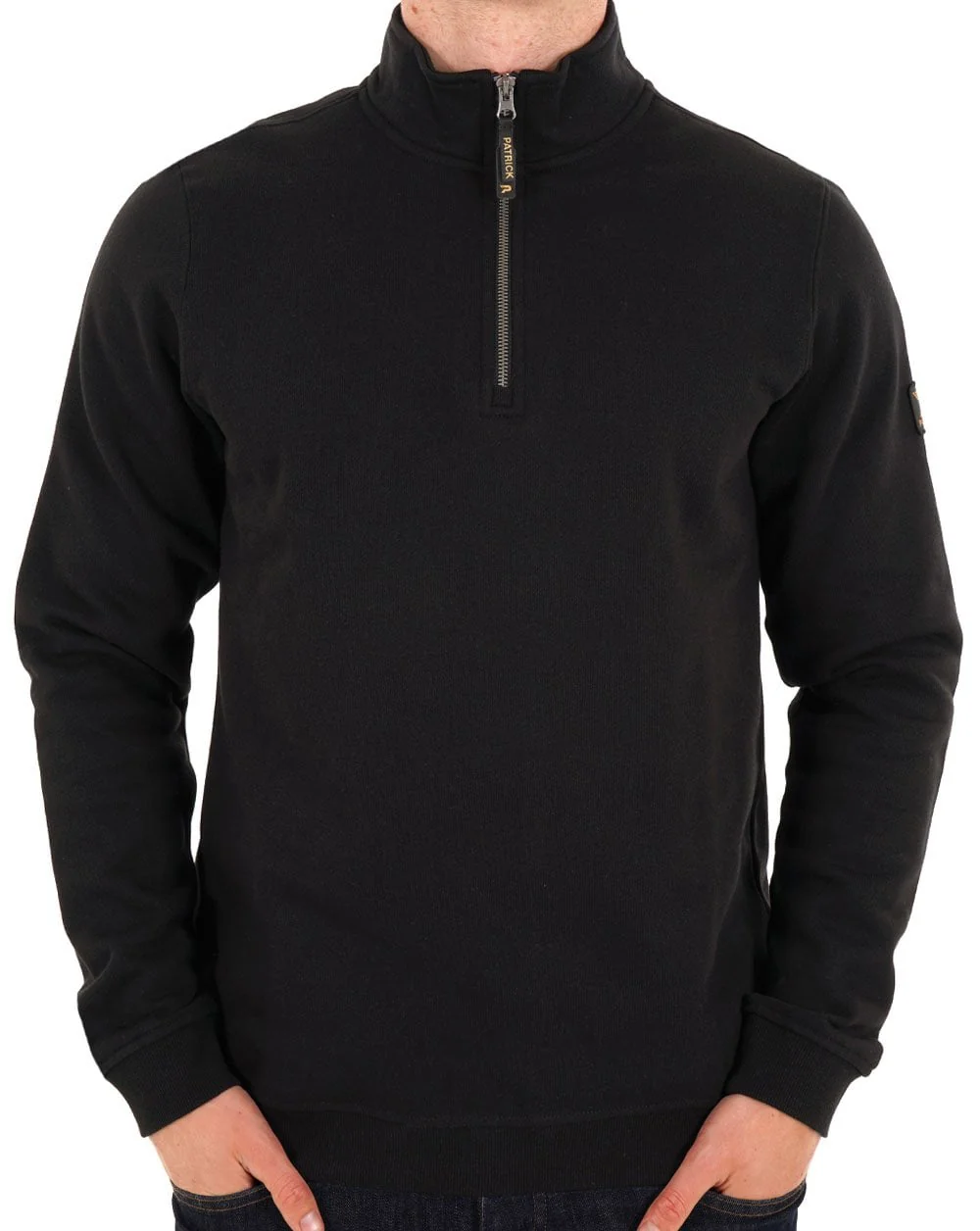 Patrick Harlem 1/4 Zip Sweat Black - Image 3