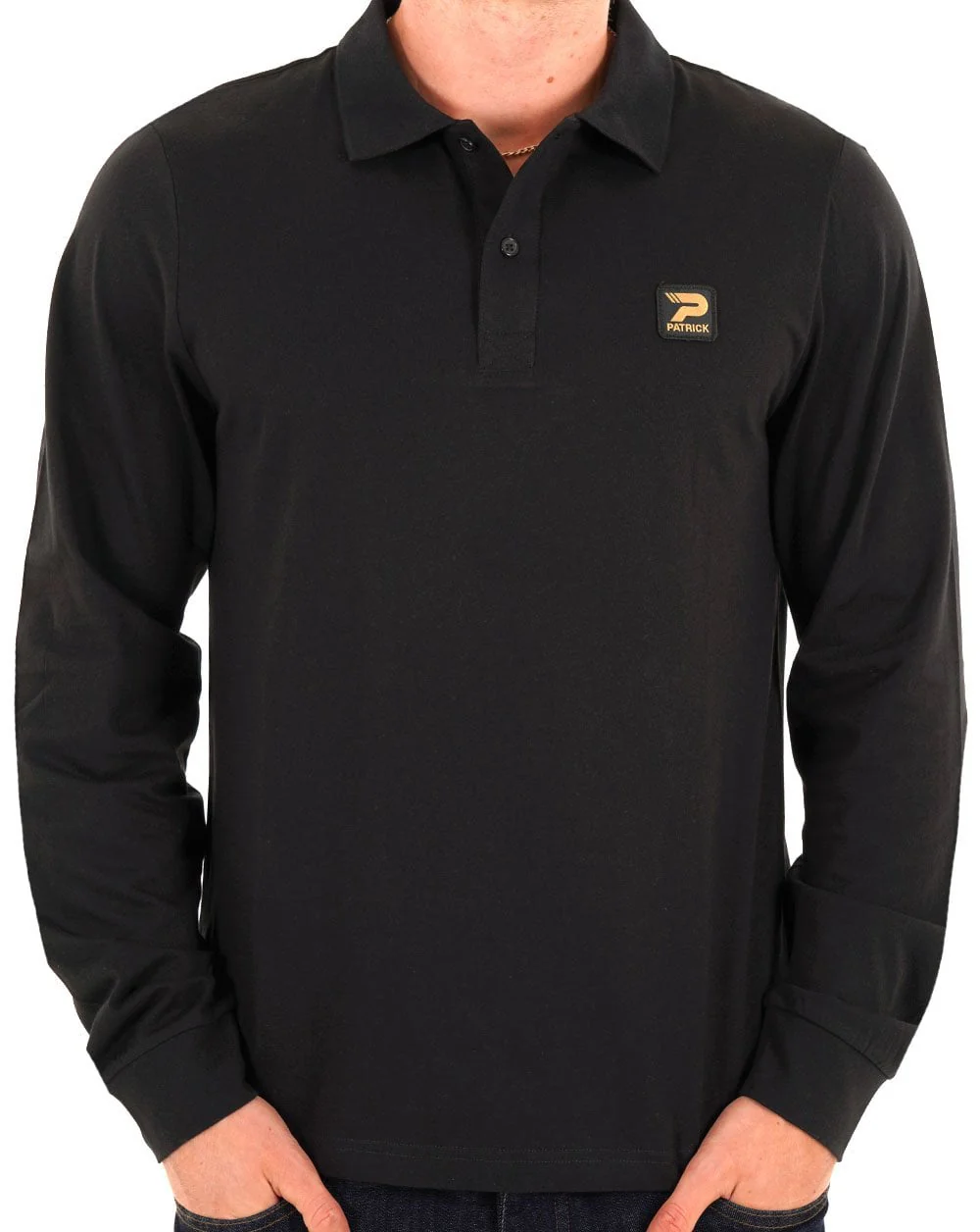 Patrick Luca LS Polo Shirt Black - Image 3