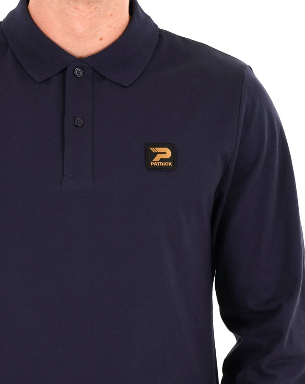 Patrick Luca LS Polo Shirt Navy - Image 2