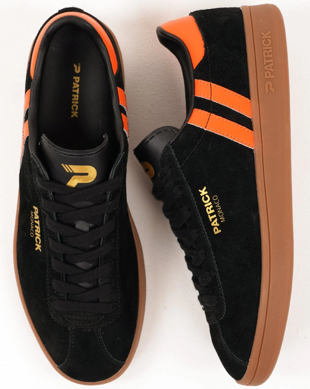 Patrick Monaco Trainers Black Orange - Image 2