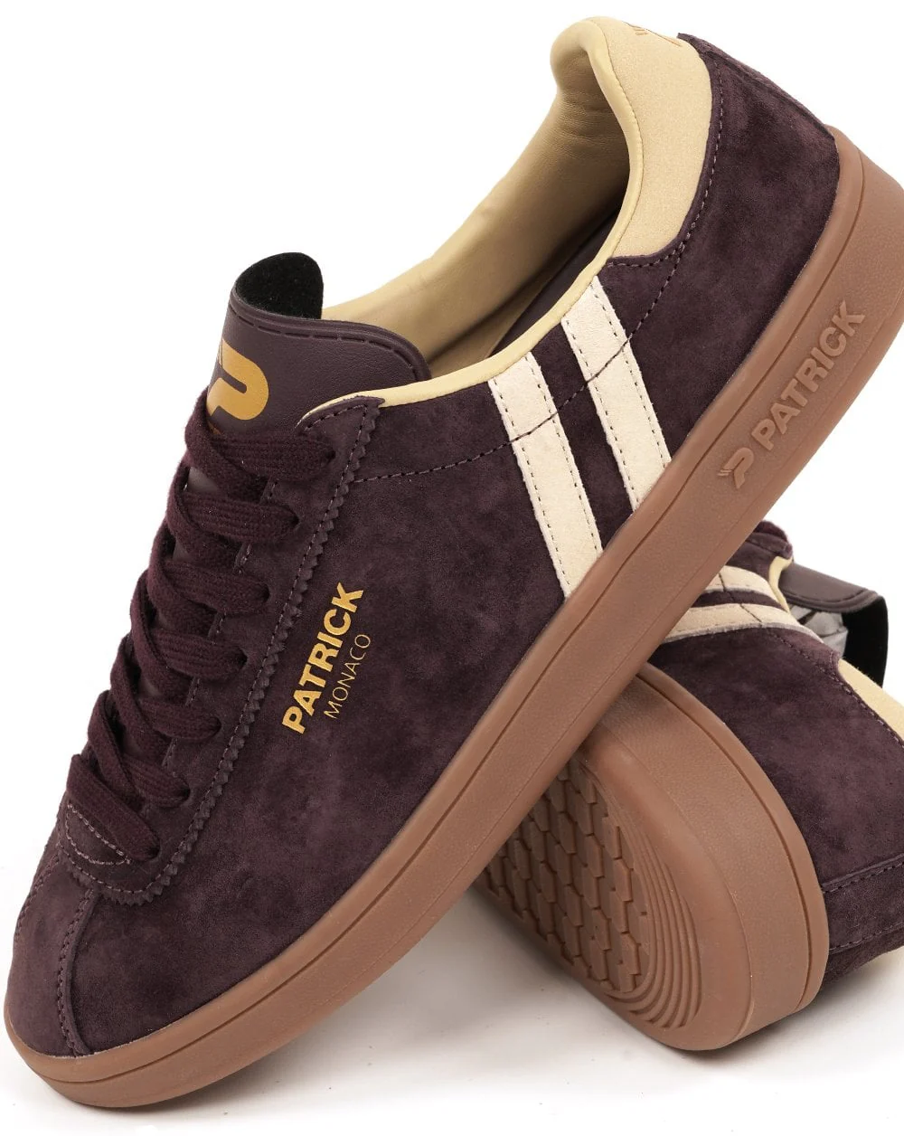 Patrick Monaco Trainers Brown Maroon Cream - Image 2