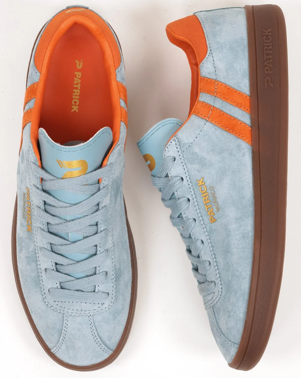 Patrick Monaco Trainers Light Blue/Orange - Image 4