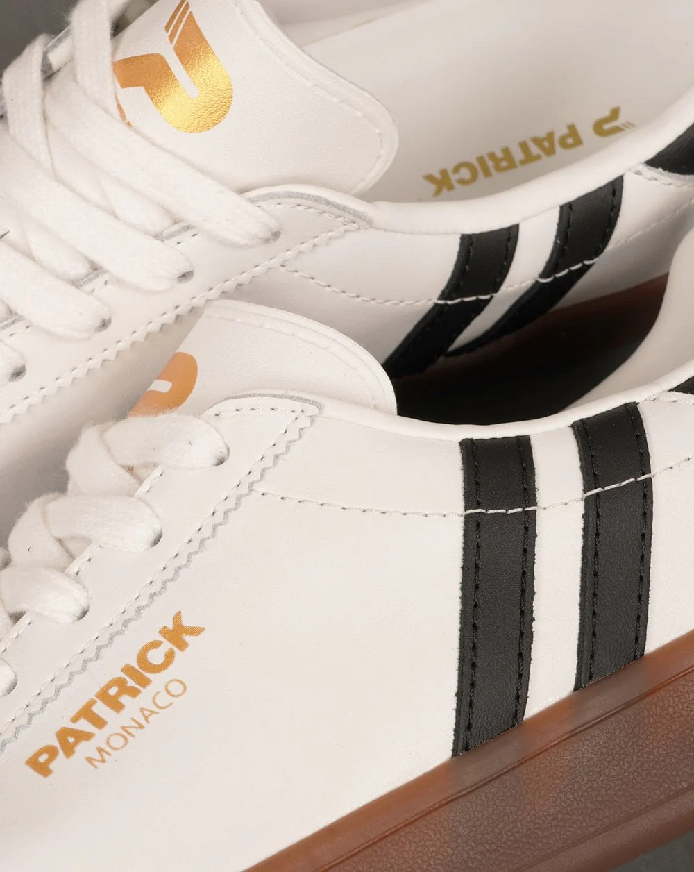 Patrick Monaco Trainers White Black - Image 3