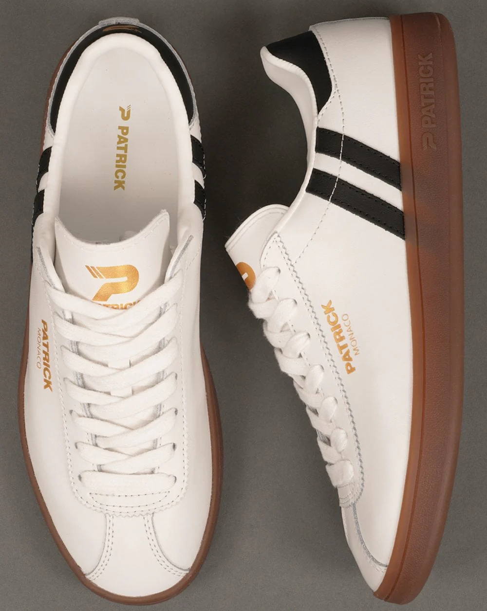 Patrick Monaco Trainers White Black - Image 4