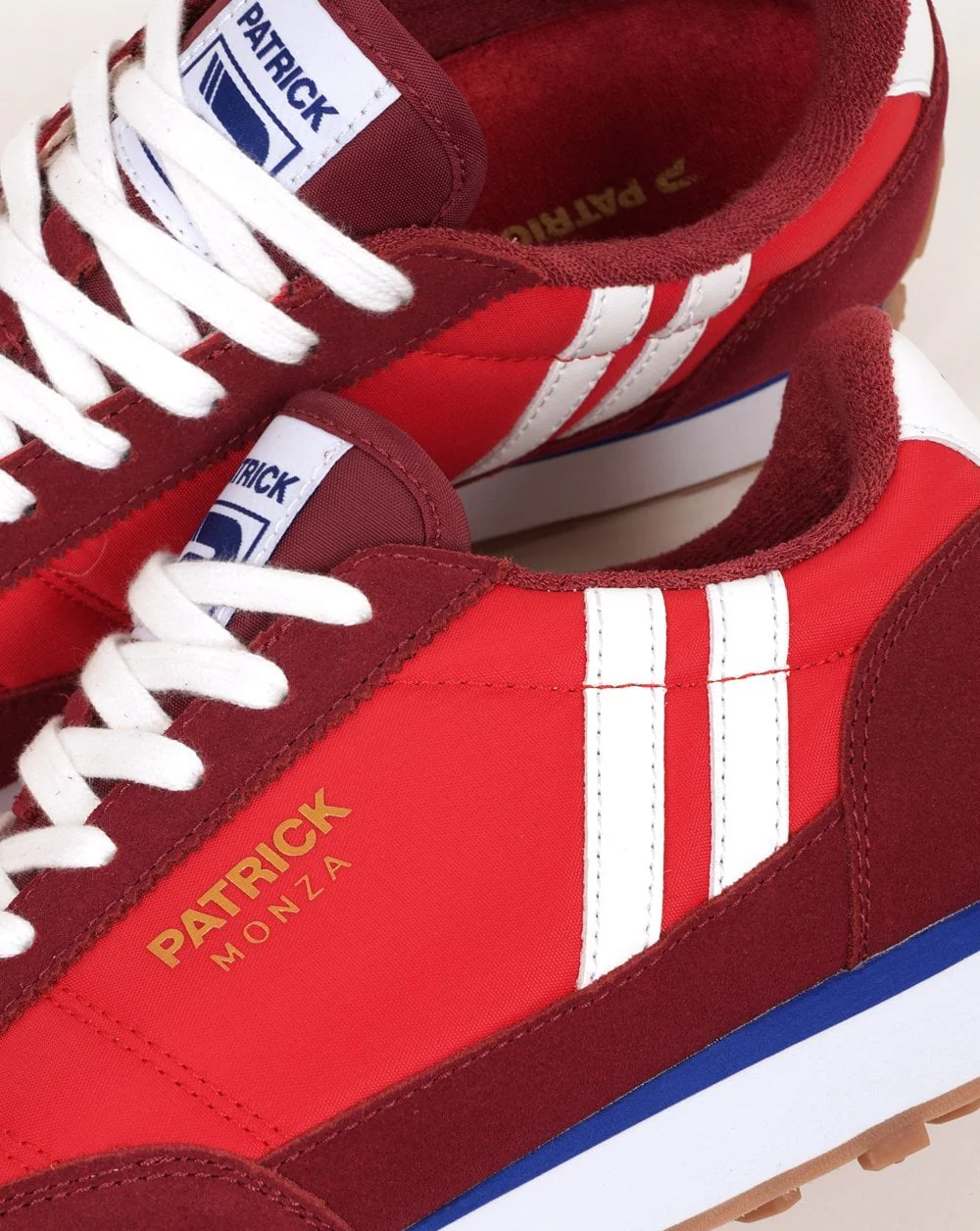 Patrick Monza Trainers DK Red / White - Image 3