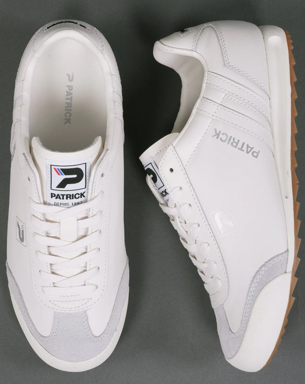 Patrick Original Trainers Leather Triple White - Image 3