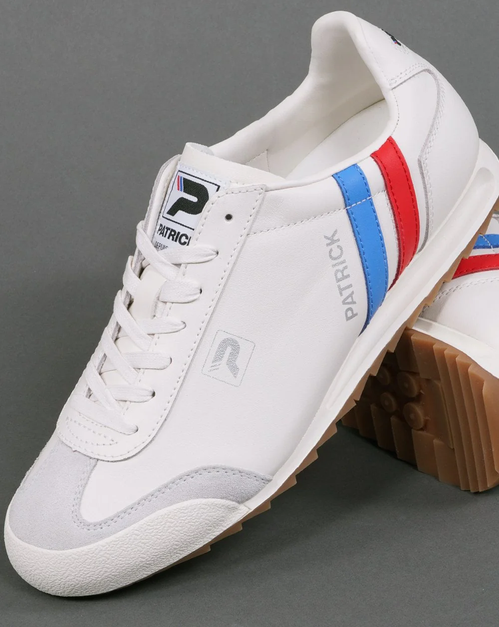 Patrick Original Trainers White Blue Red