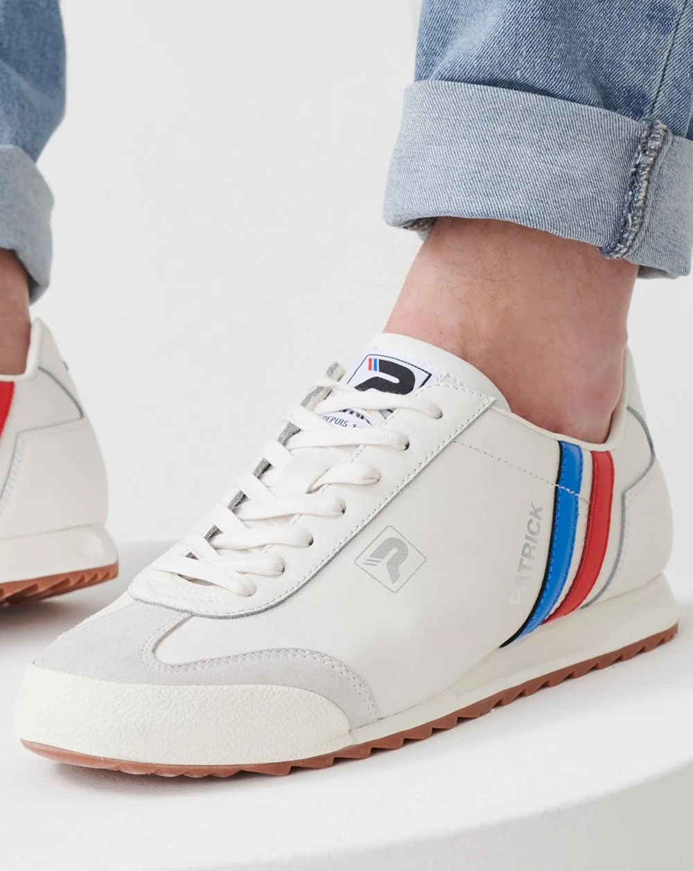 Patrick Original Trainers White Blue Red - Image 2