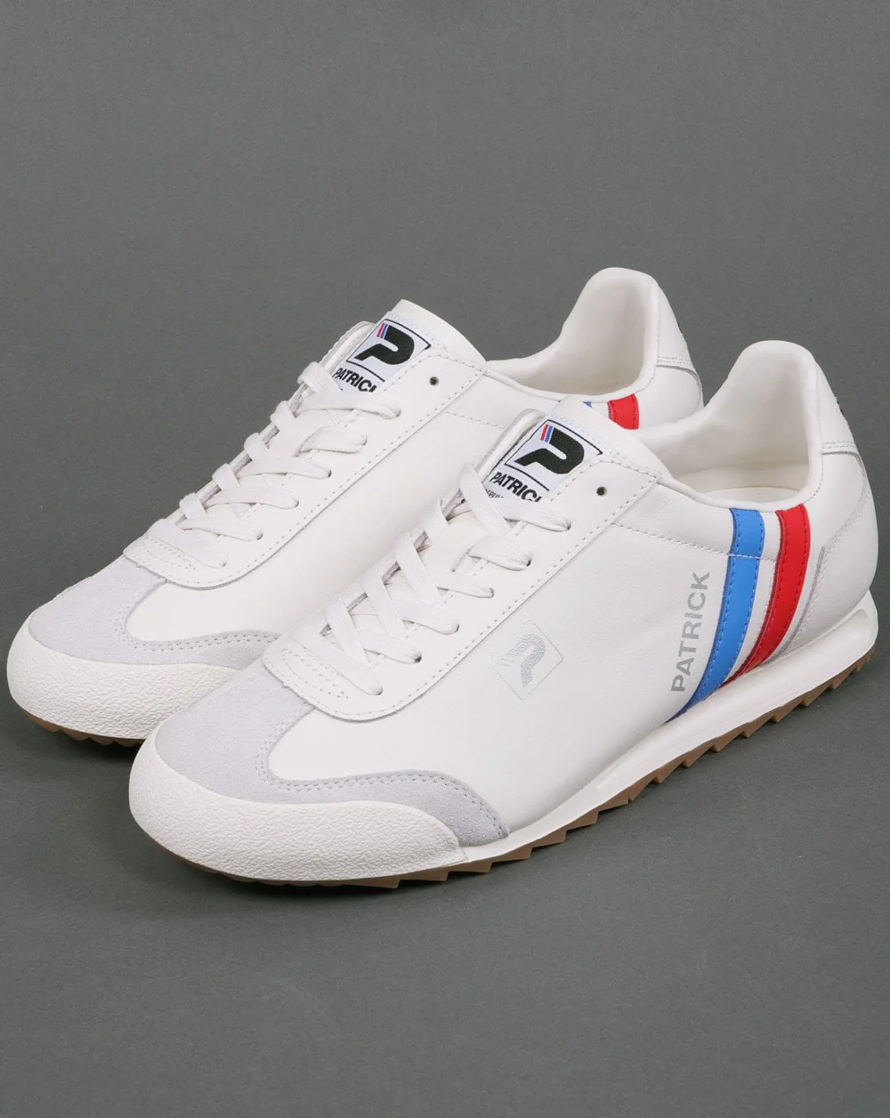 Patrick Original Trainers White Blue Red - Image 3