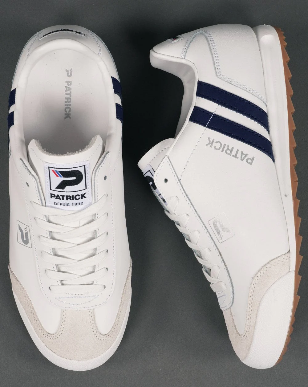 Patrick Original Trainers White/Navy - Image 5