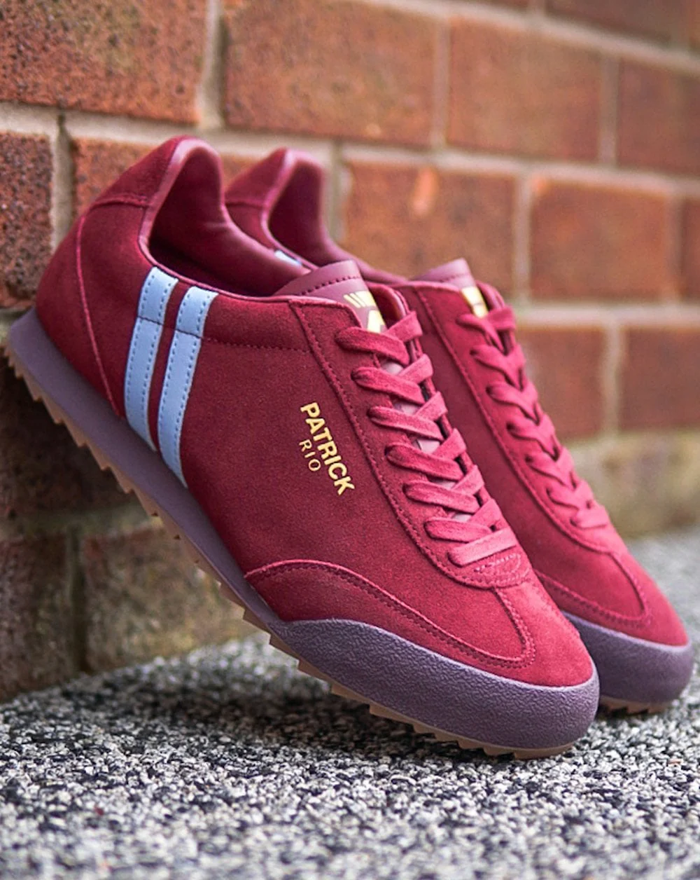 Patrick Rio Trainers Claret/Sky - Image 5