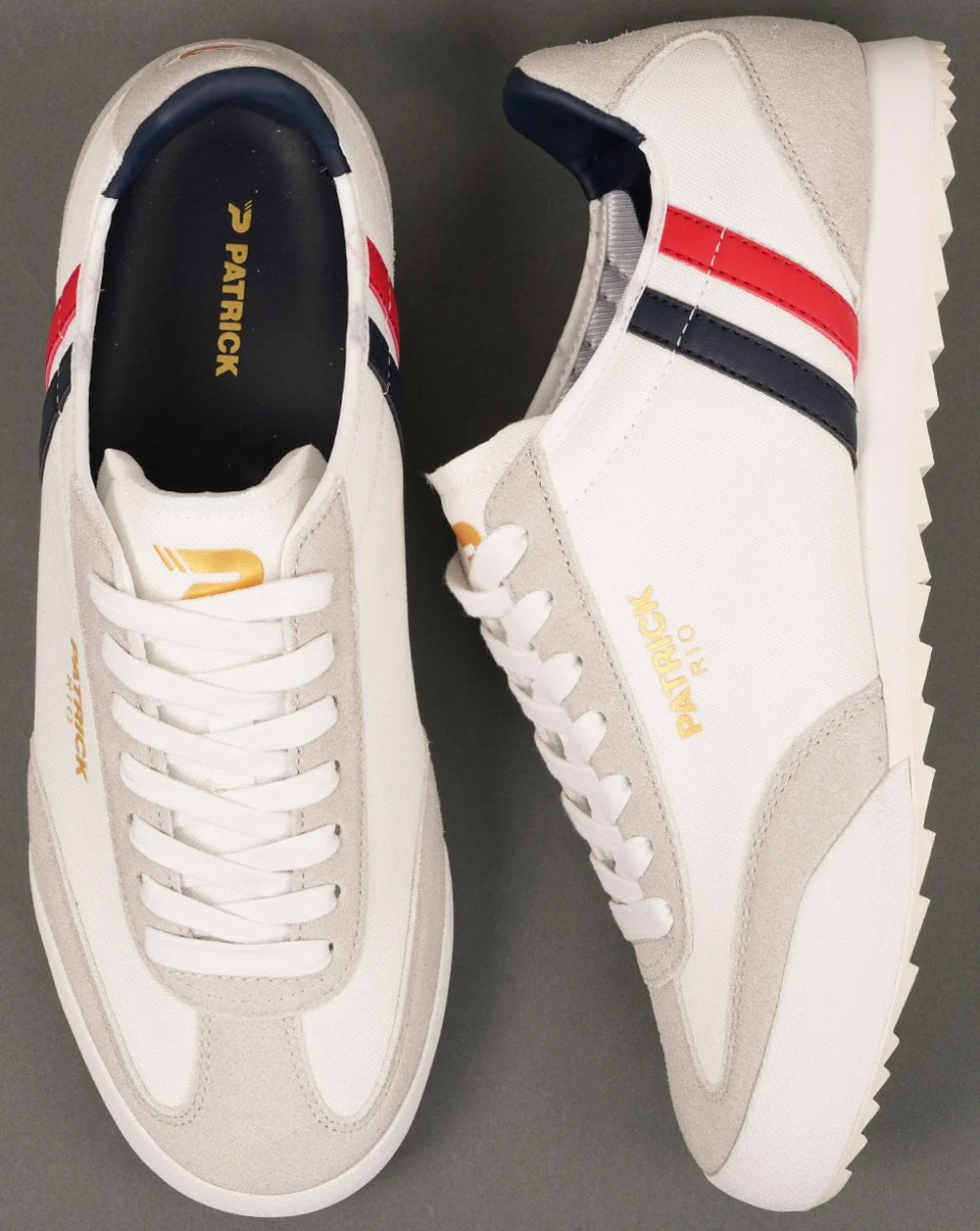 Patrick Rio Trainers White Navy Red - Image 5