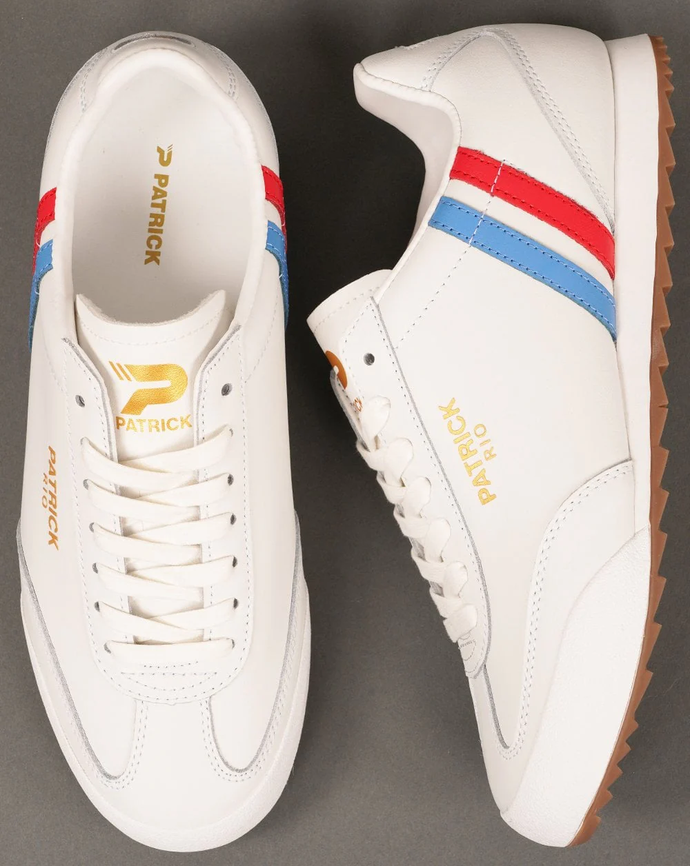 Patrick Rio Trainers White Blue Red - Image 2