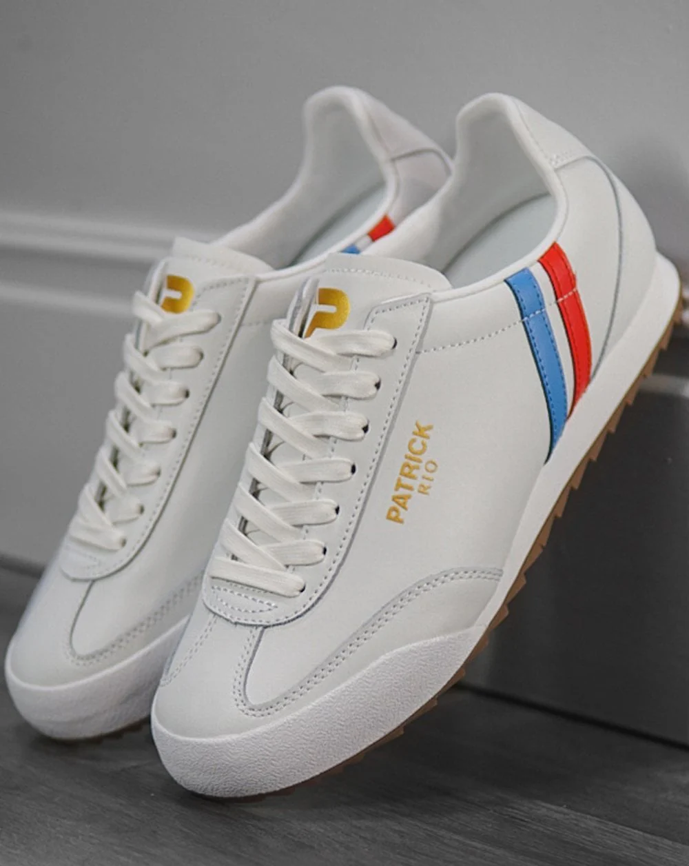 Patrick Rio Trainers White Blue Red - Image 3