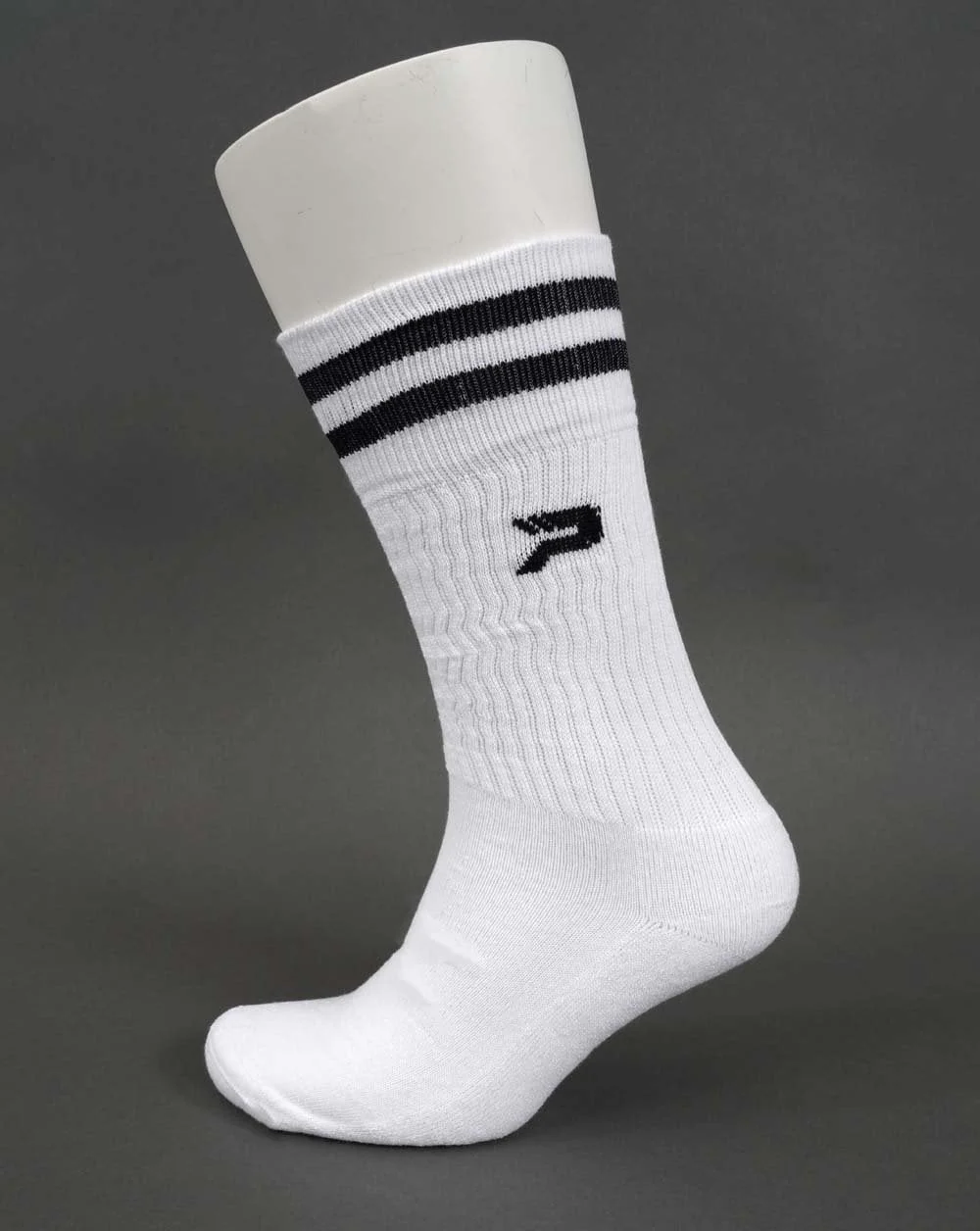 Patrick Twin Stripe Long Socks 3pk White - Image 2