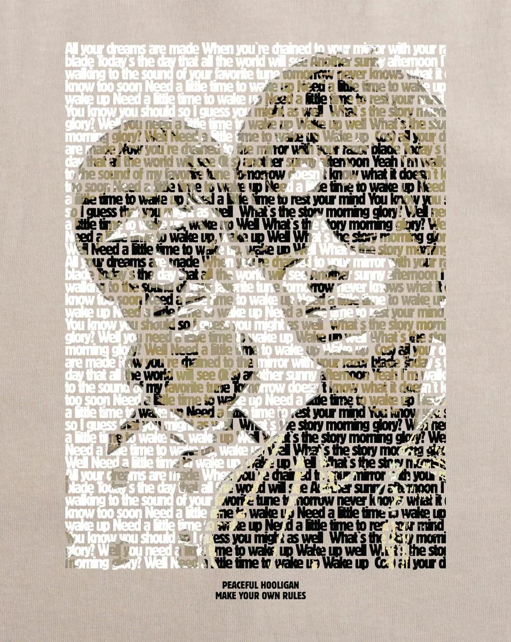 Peaceful Hooligan Brothers T Shirt Stone