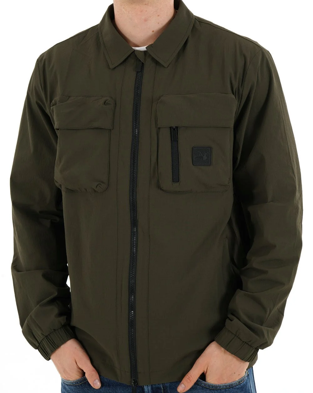 Peaceful Hooligan Hawthorn Overshirt Dark Khaki