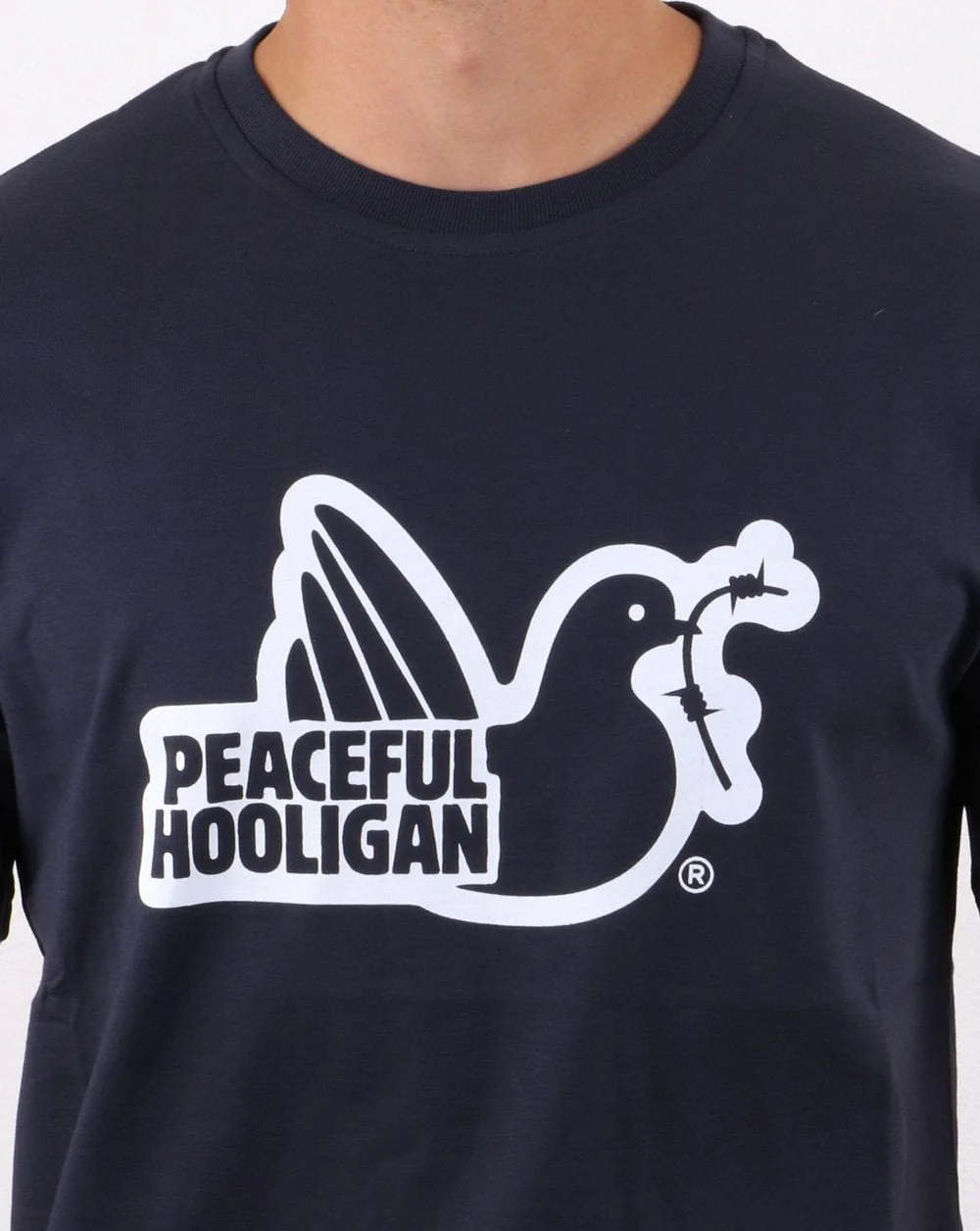Peaceful Hooligan Outline T-shirt Navy - Image 2
