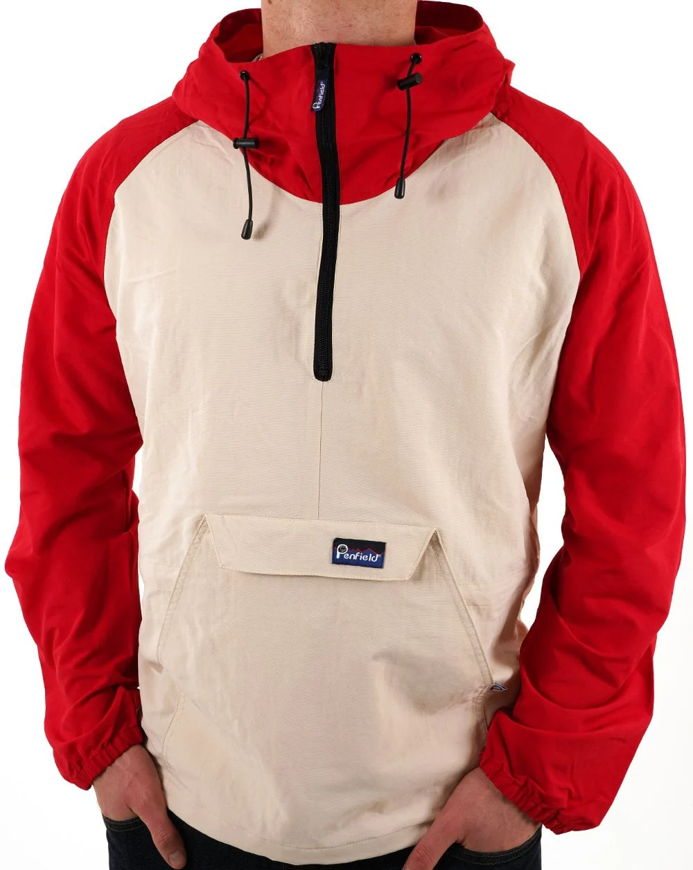 Penfield 50th Anniversary Pac Jac Jacket Anorak Ecru/Red - Image 3