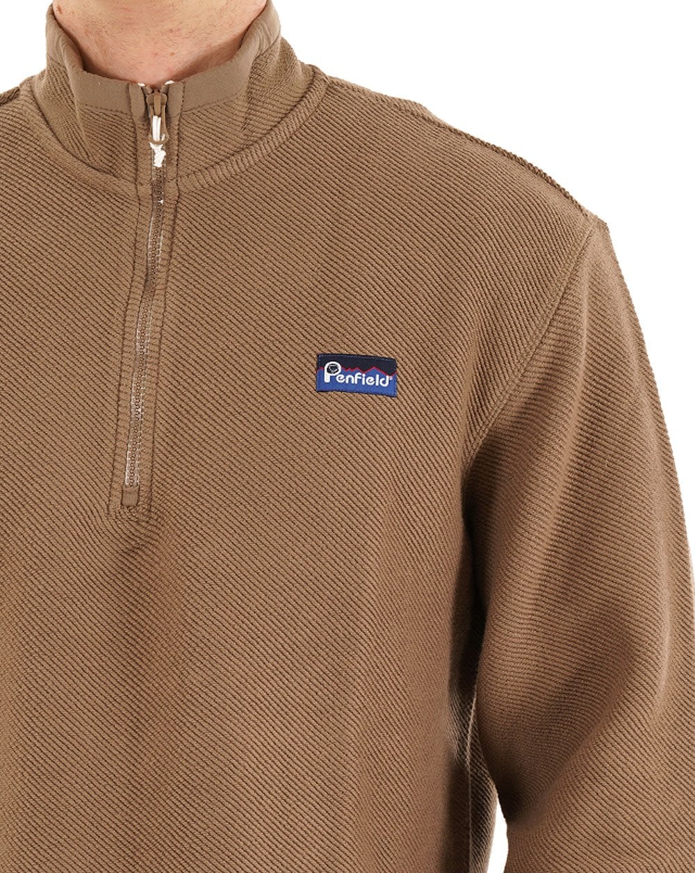 Penfield Berkeley Textured Half Zip Top Lead Grey - Image 2