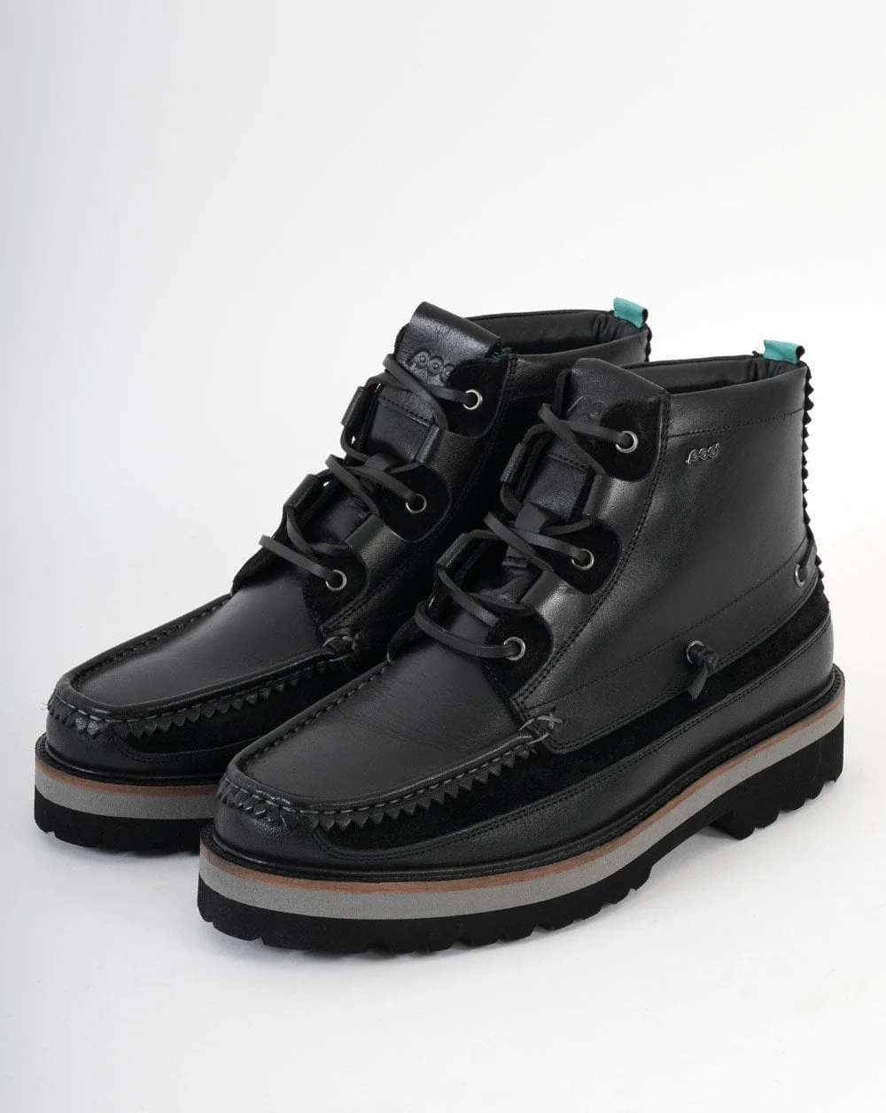 Pod Benedict Leather Moccasin Boot Black