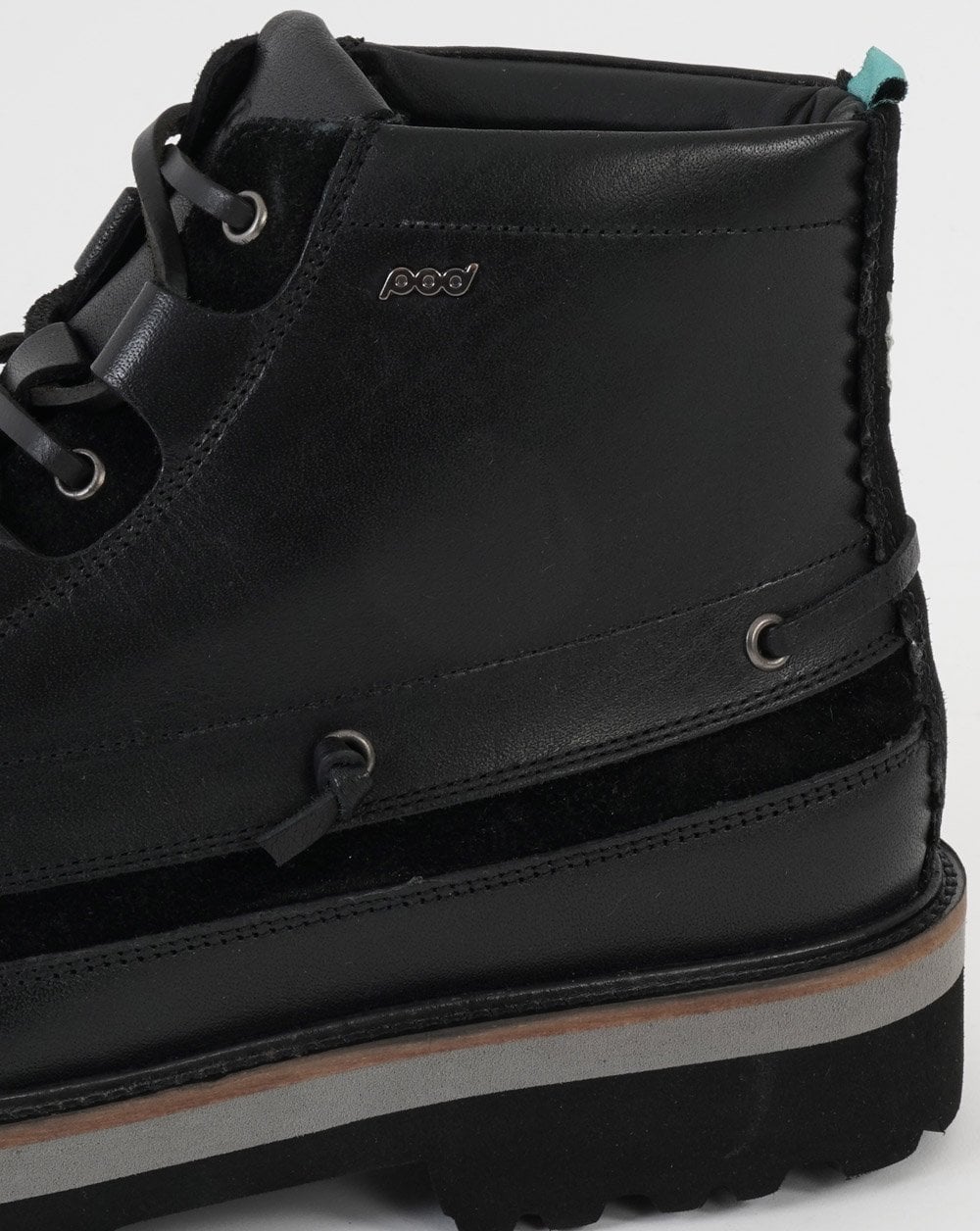 Pod Benedict Leather Moccasin Boot Black - Image 3