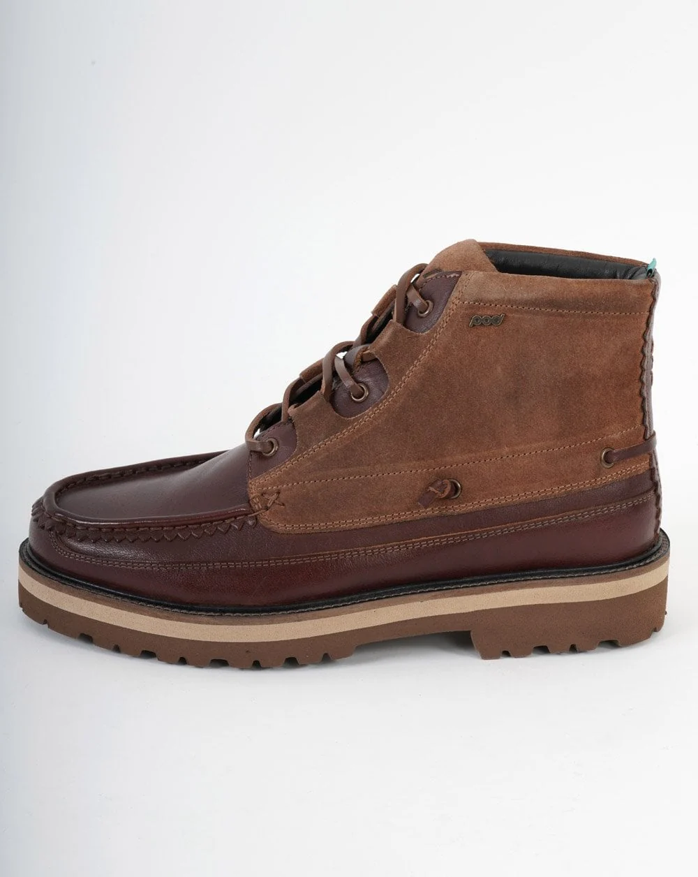 Pod Benedict Leather Moccasin Boot Chestnut - Image 3