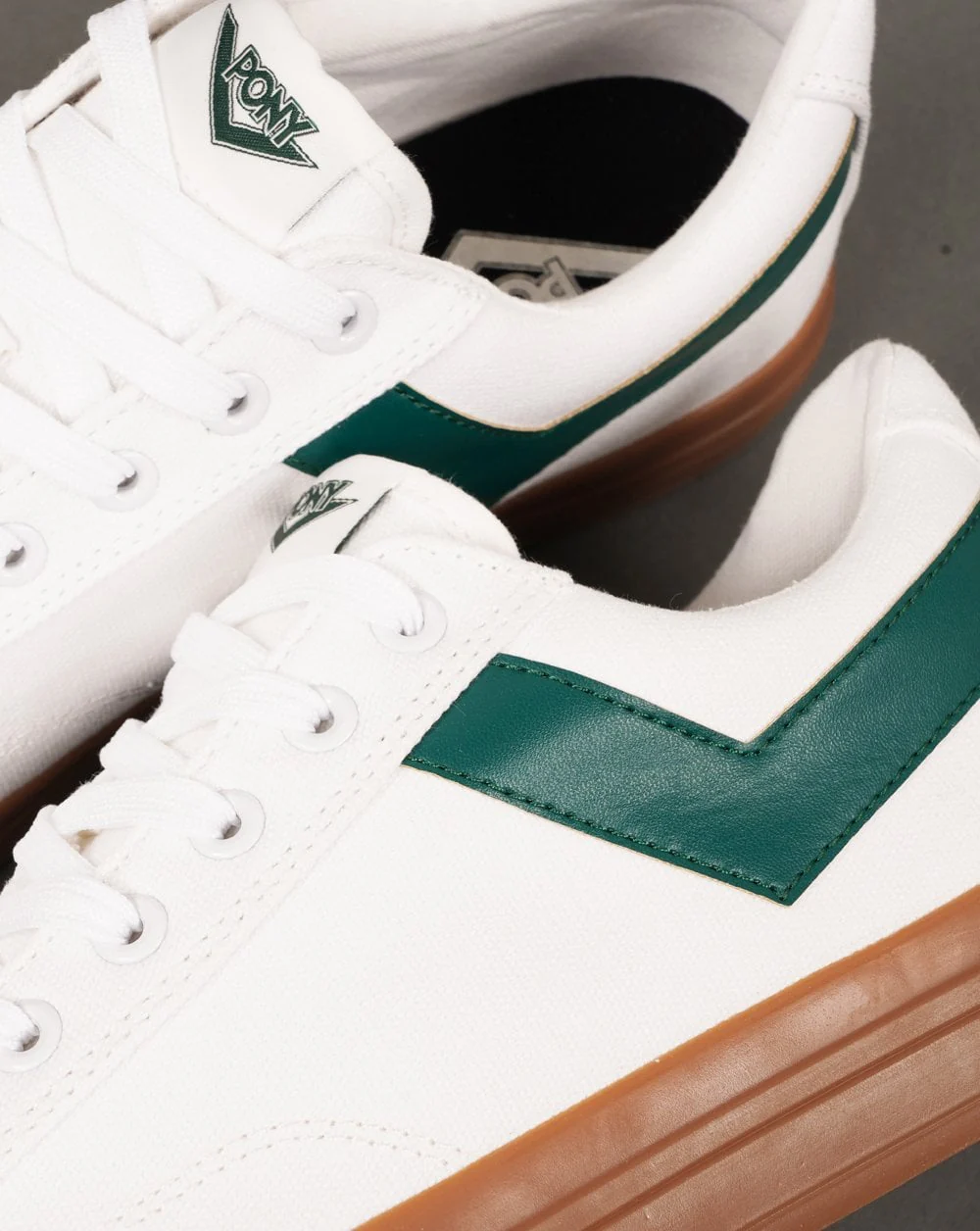 Pony Slam Dunk Low Trainers White / Green / Gum - Image 4