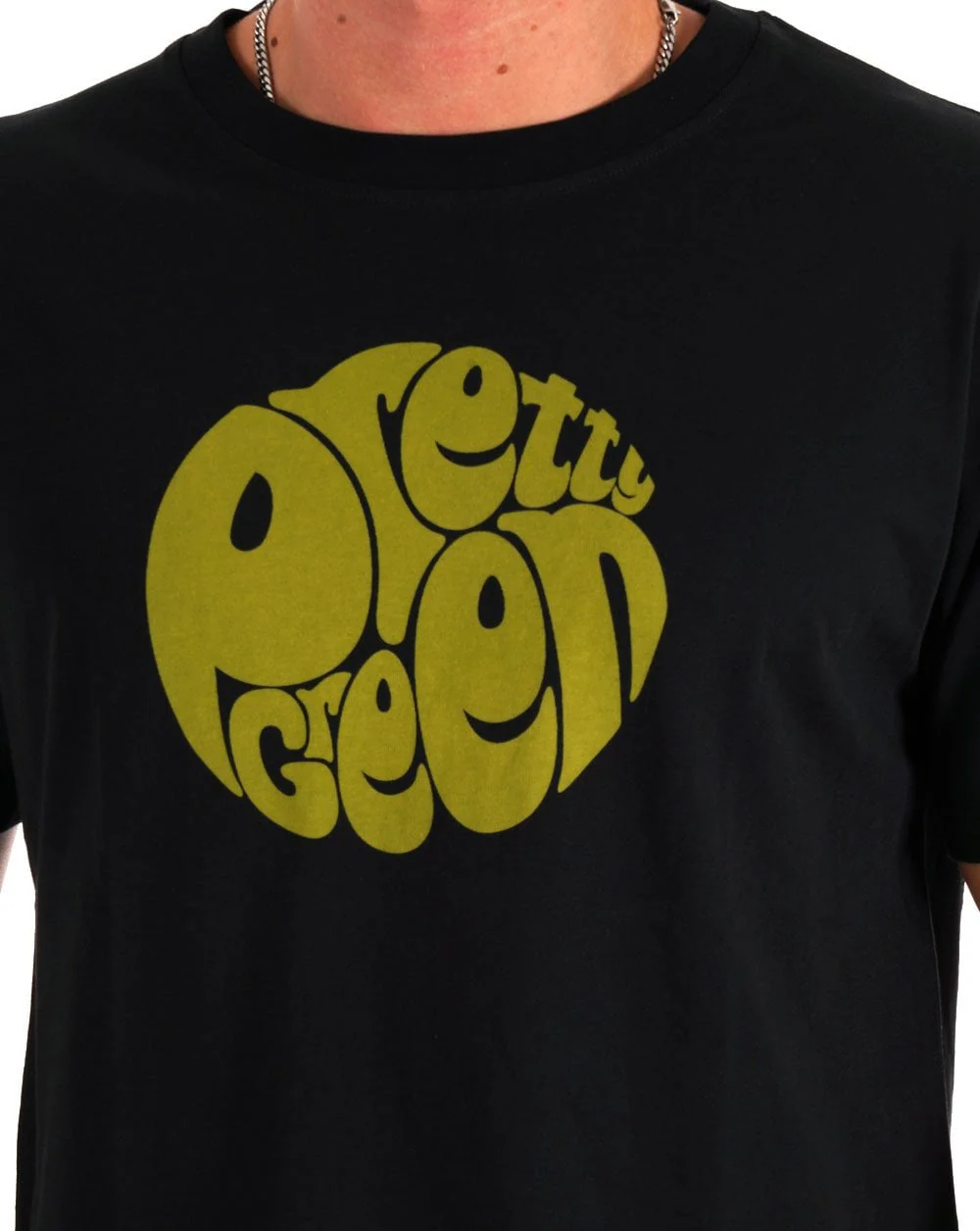 Pretty Green 15th Anniversary Gillespie Logo T Shirt Black - Image 2