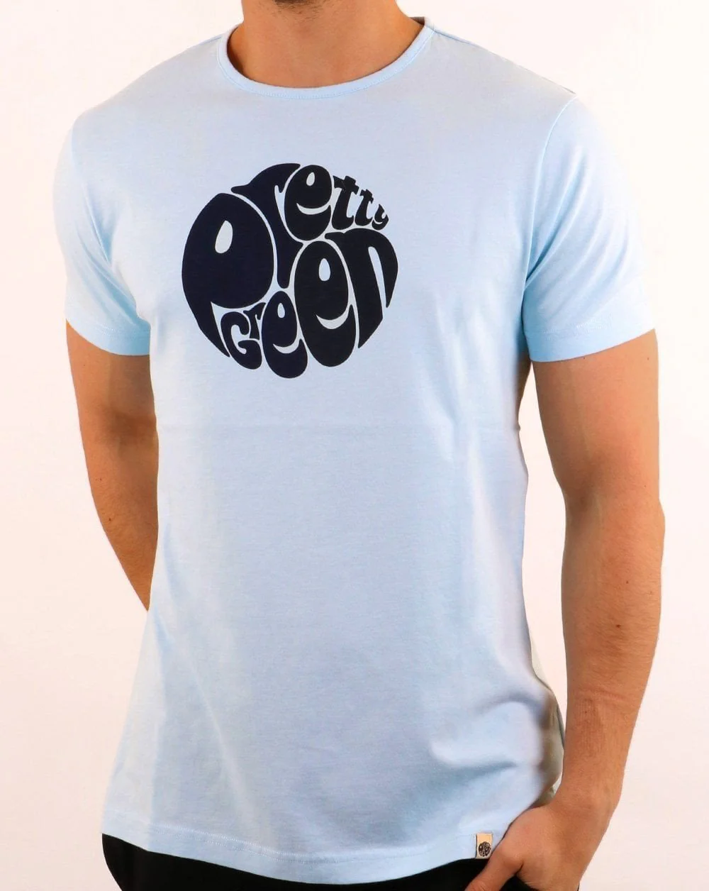 Pretty Green 80s Casuals Tee Sky Blue - Image 3