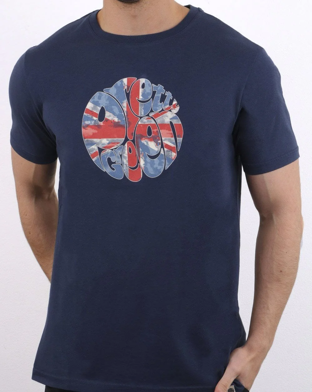 Pretty Green 80s Casuals UJ T-shirt Navy - Image 2