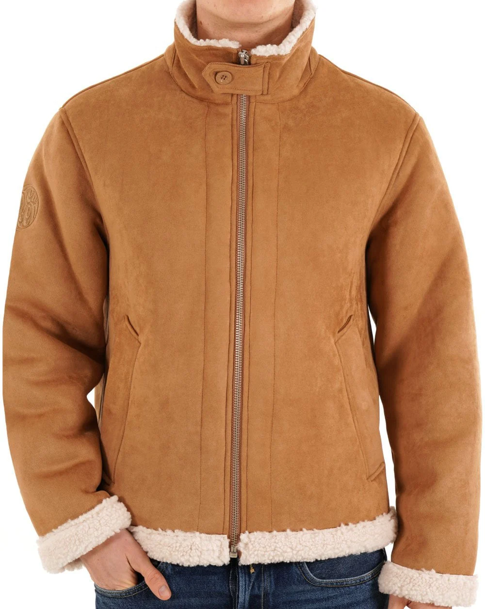 Pretty Green Ashcroft Flight Jacket Taupe