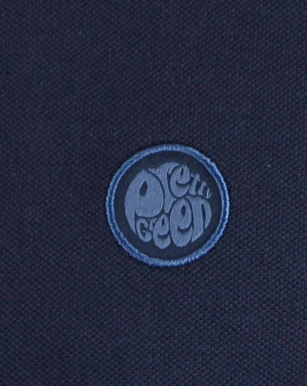 Pretty Green Barton Long Sleeve Tipped Polo Navy - Image 3