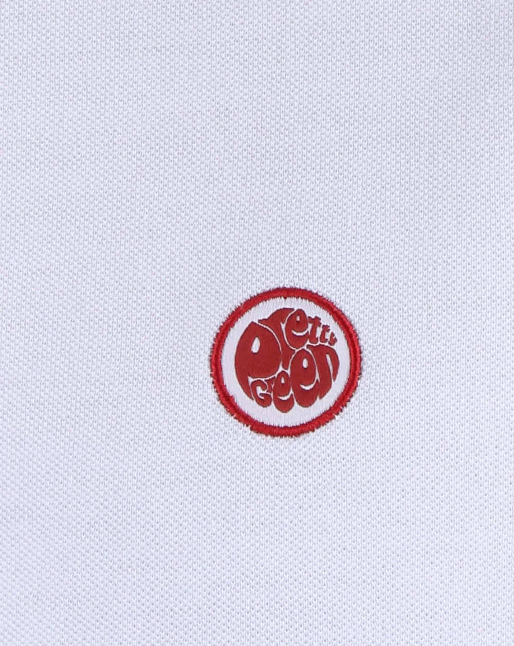 Pretty Green Barton Long Sleeve Tipped Polo White - Image 3