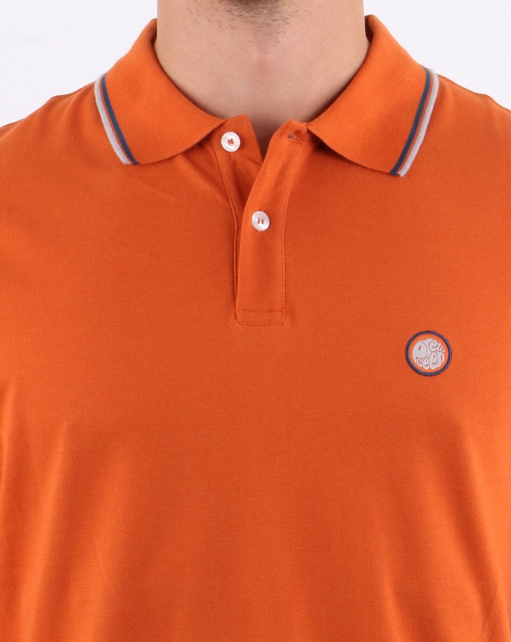 Pretty Green Barton Polo Shirt Burnt Orange - Image 4