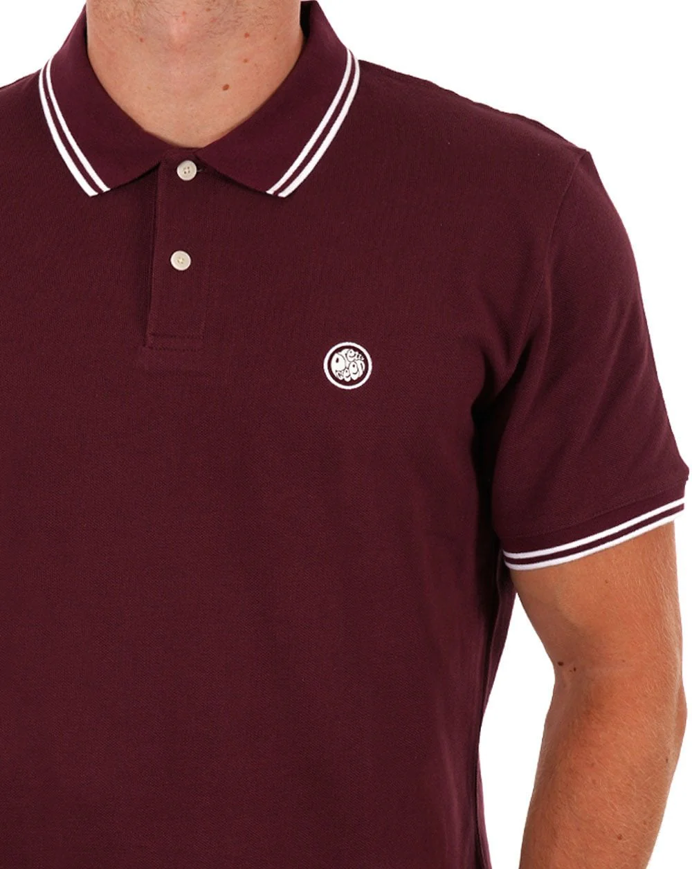 Pretty Green Barton Polo Shirt Dark Burgundy - Image 2