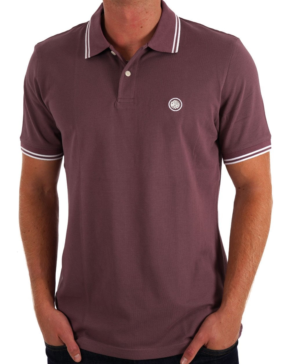 Pretty Green Barton Polo Shirt Dark Purple - Image 3