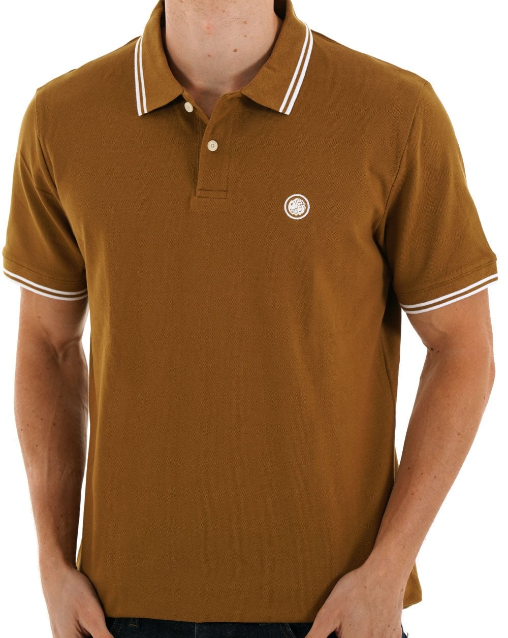 Pretty Green Barton Polo Shirt Khaki - Image 3