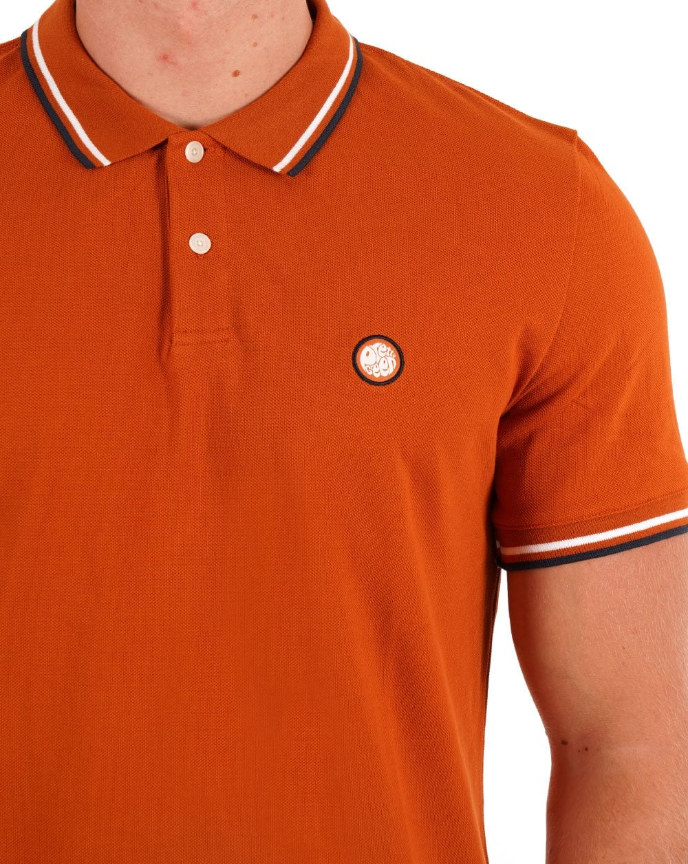 Pretty Green Barton Polo Shirt Orange - Image 2