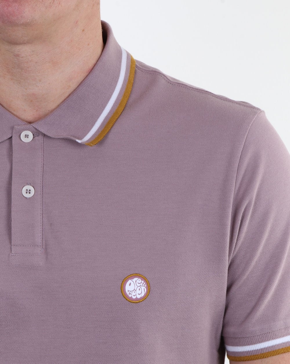 Pretty Green Bassline Polo Shirt Dusty Pink - Image 2