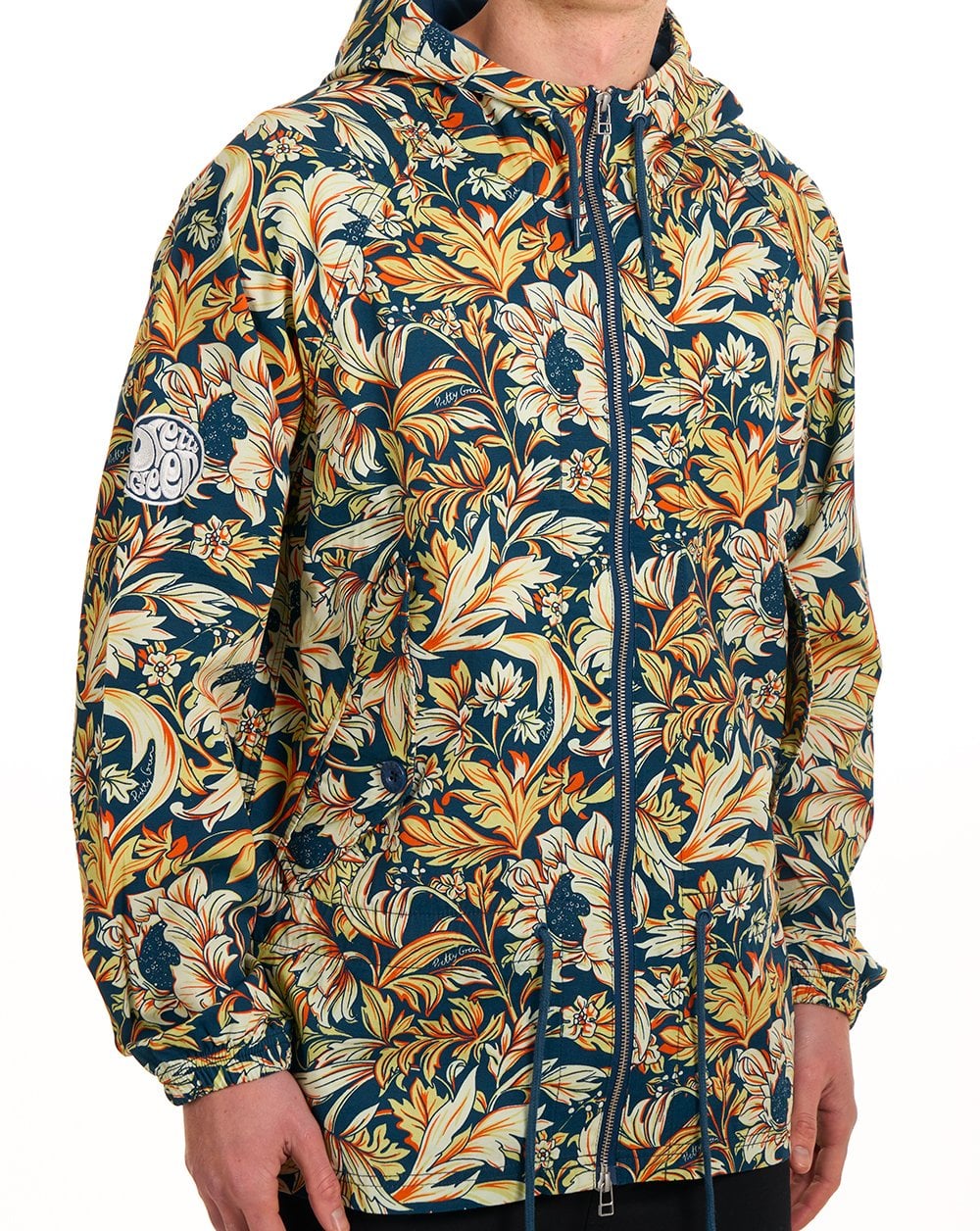 Pretty Green Bostall Printed Jacket Navy - Image 5