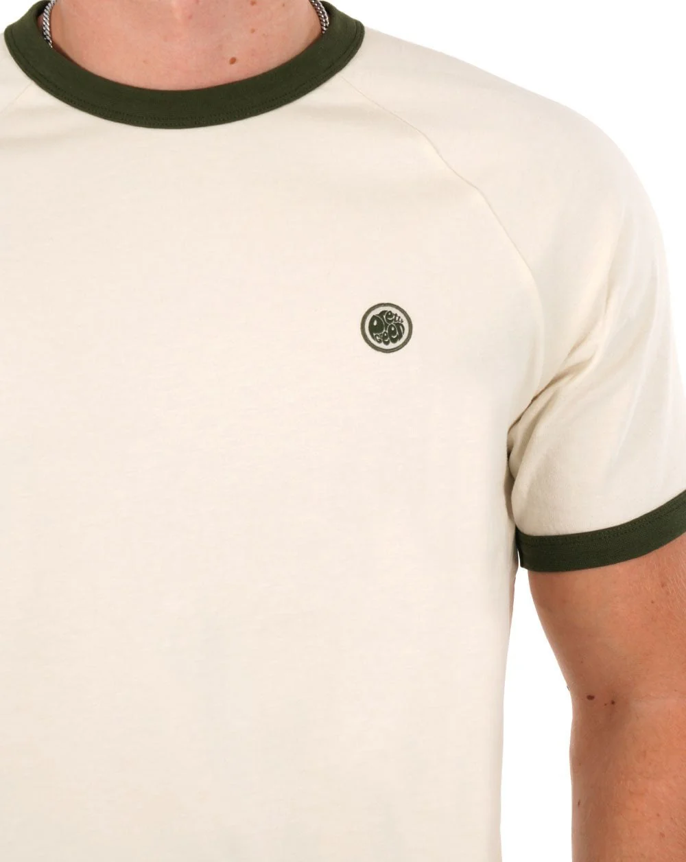 Pretty Green Boston Ringer T-shirt Stone - Image 2