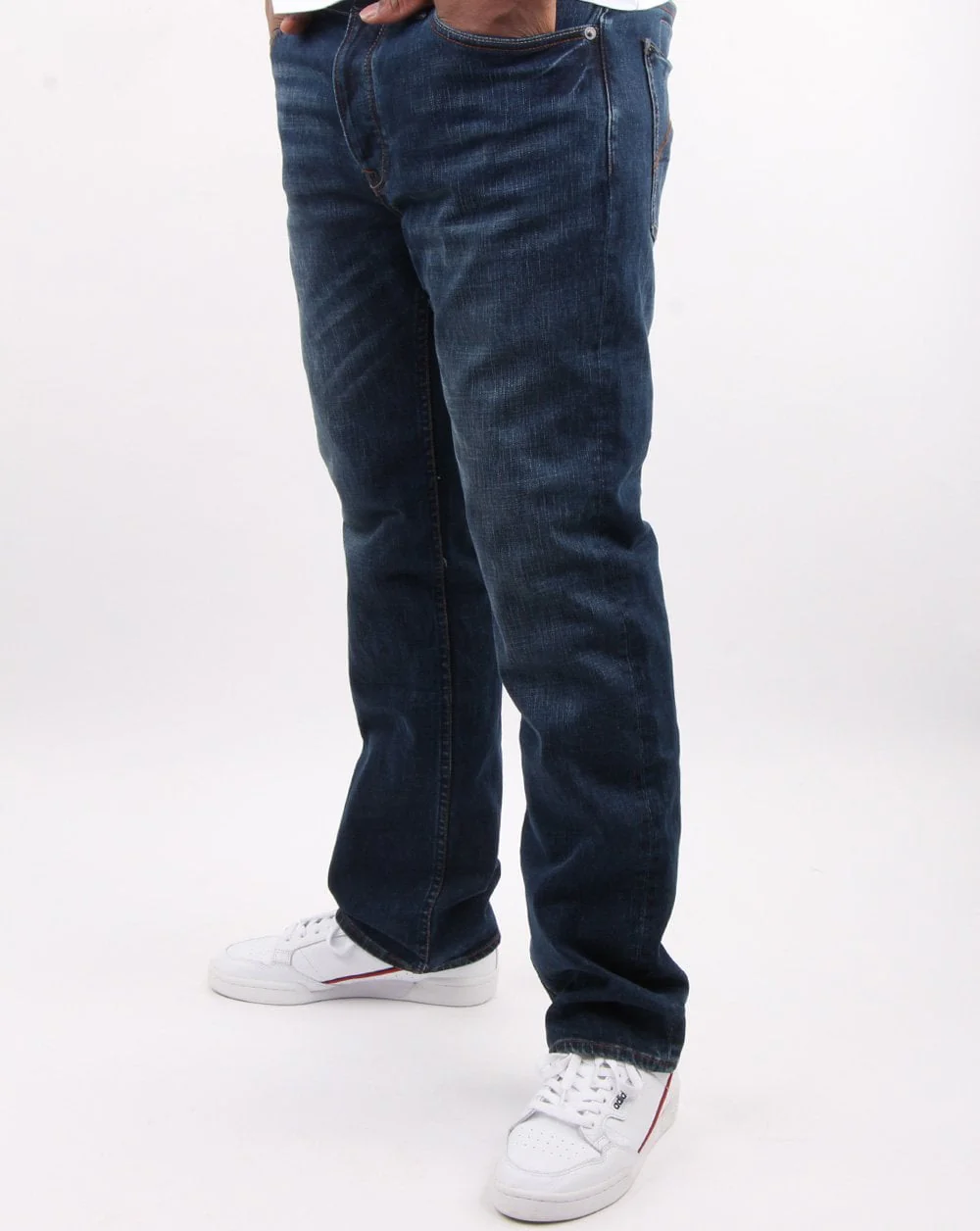 Pretty Green Burnage Regular Fit Jeans 6 Month Wash