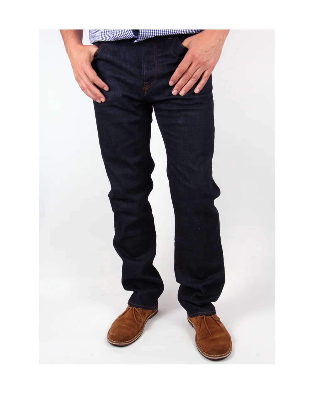 Pretty Green Burnage Regular Straight Fit Jeans Rinse Wash