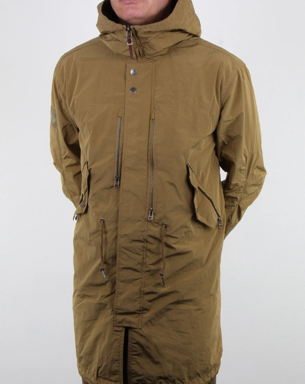 Pretty Green Cambrai Snorkel Parka Khaki