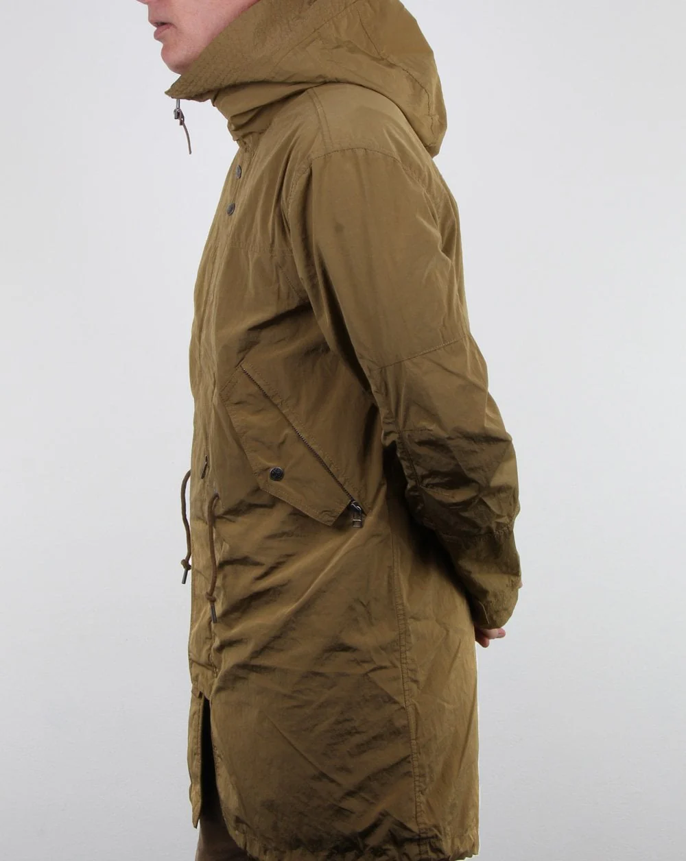 Pretty Green Cambrai Snorkel Parka Khaki - Image 3